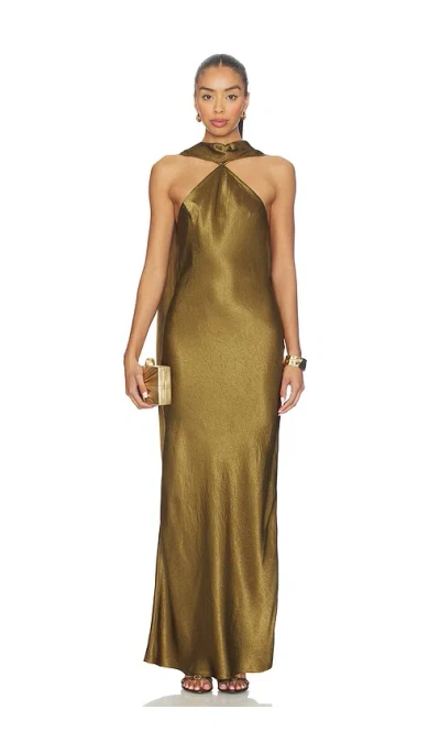 Amanda Uprichard X Revolve Ashton Maxi Dress In Gold