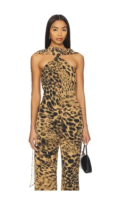 Amanda Uprichard X Revolve Ashton Top In Animal Print