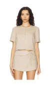 Amanda Uprichard X Revolve Bodie Top In Beige
