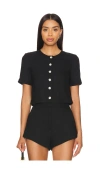 Amanda Uprichard X Revolve Braswell Top In Black