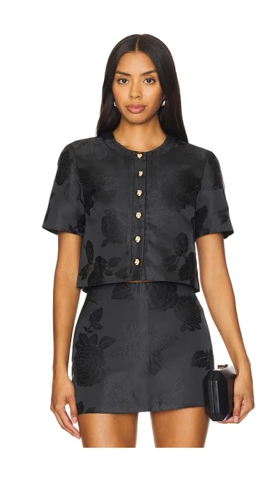 Amanda Uprichard X Revolve Braswell Top In Black