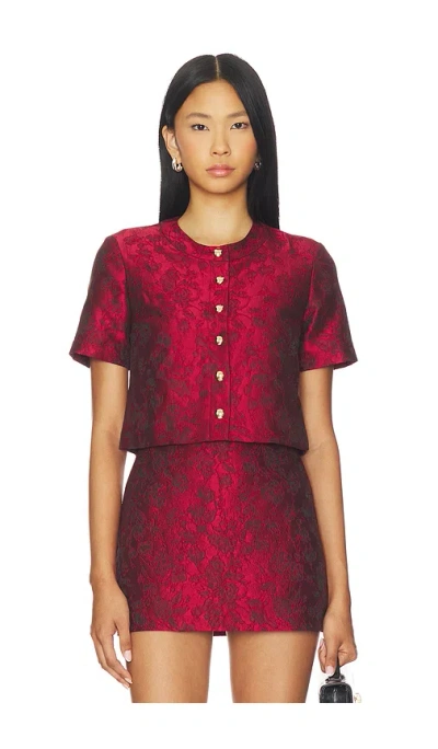 Amanda Uprichard X Revolve Braswell Top In Red