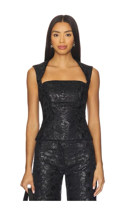 Amanda Uprichard X Revolve Breanna Top In Black