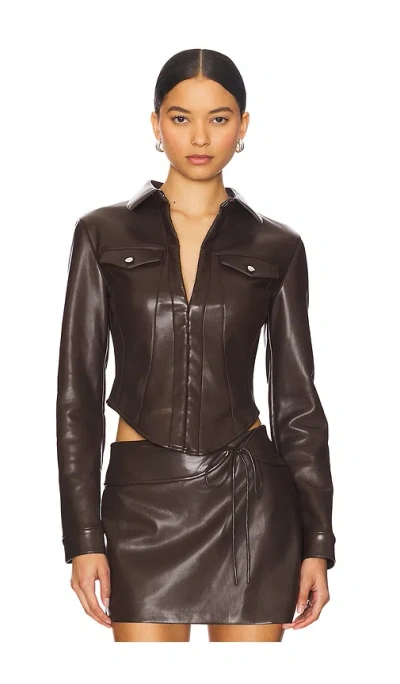 Amanda Uprichard X Revolve Bristol Top In Brown