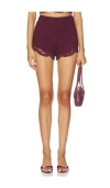 Amanda Uprichard X Revolve Brynley Shorts In Burgundy