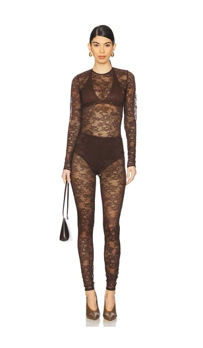 Amanda Uprichard X Revolve Caresha Catsuit In Cocoa