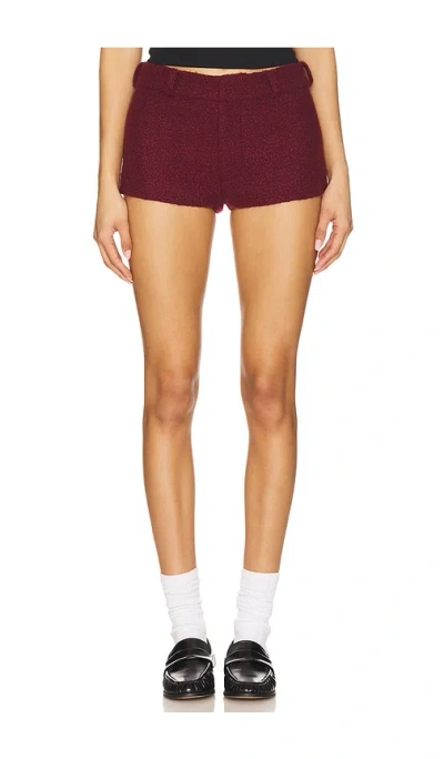 Amanda Uprichard X Revolve Caresse Short In Burgundy