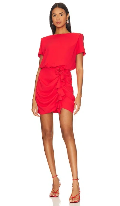 Amanda Uprichard X Revolve Cataluna Mini Dress In Crimson