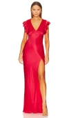 Amanda Uprichard X Revolve Cecelia Gown In Red