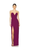 Shop Amanda Uprichard X Revolve Cherri Gown In Aubergine