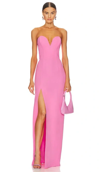 Amanda Uprichard X Revolve Cherri Gown In Shocking Pink