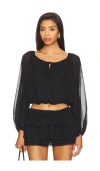 Amanda Uprichard X Revolve Dallas Top In Black