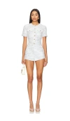 Amanda Uprichard X Revolve Danes Romper In Waldorf Tweed Blue
