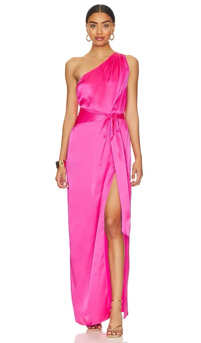 Amanda Uprichard X Revolve Delmar Gown In Cerise