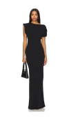 Amanda Uprichard Langes Seidenkleid Elroy In Black