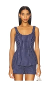 Amanda Uprichard X Revolve Empire Top In Blue