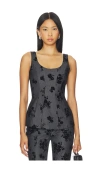 Amanda Uprichard X Revolve Empire Top In Gray
