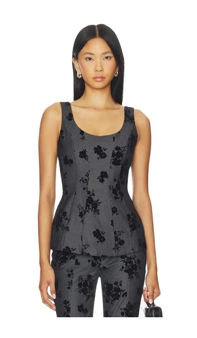 Amanda Uprichard X Revolve Empire Top In Gray