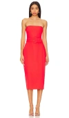 Amanda Uprichard X Revolve Fae Midi Dress In Crimson