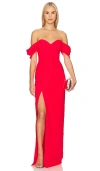 Amanda Uprichard X Revolve Falcon Gown In 深红色