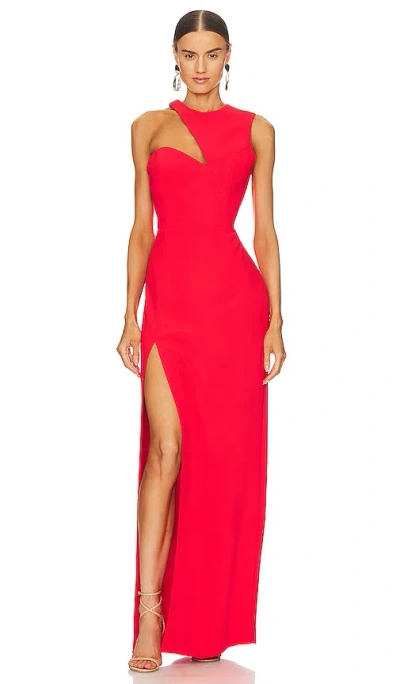 Amanda Uprichard X Revolve Gilda Gown In Crimson
