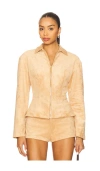 Amanda Uprichard X Revolve Grace Jacket In Neutral