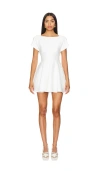 Amanda Uprichard Harper Mini Dress In 白色
