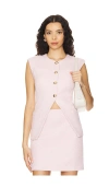 Amanda Uprichard X Revolve Hughes Vest In Blush Tweed