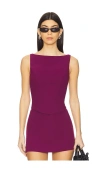 Amanda Uprichard X Revolve Ines Top In Aubergine