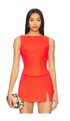 Amanda Uprichard X Revolve Ines Top In Red,orange