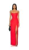 Amanda Uprichard X Revolve Ivy Gown In Crimson