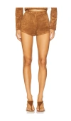Amanda Uprichard X Revolve Kelso Suede Short In Tan