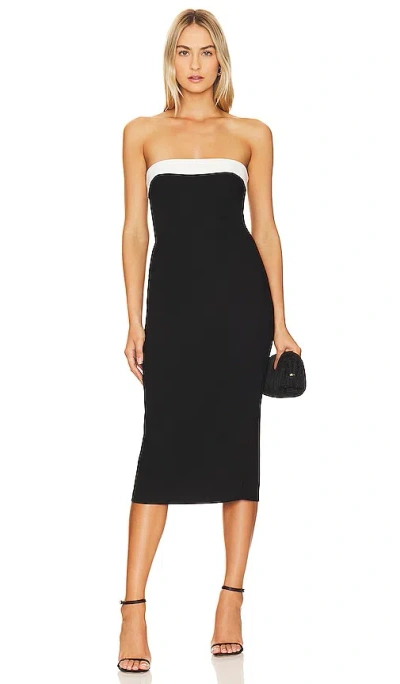 Amanda Uprichard Midi-kleid Kerry In Black