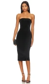 Amanda Uprichard X Revolve Kerry Velvet Midi Dress In Black