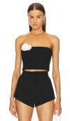 Amanda Uprichard X Revolve Mandy Rose Top In Black