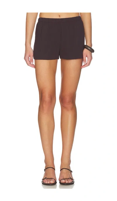 Amanda Uprichard X Revolve Mariko Shorts In Brown