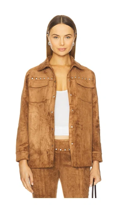 Amanda Uprichard X Revolve Nirvana Suede Jacket In Brown