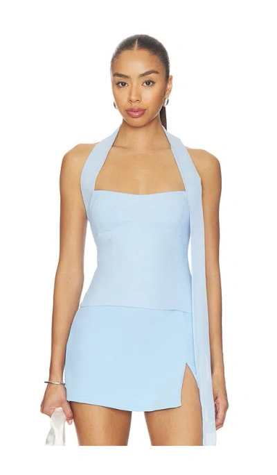 Amanda Uprichard X Revolve Olympia Top In Blue