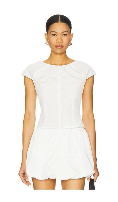 Amanda Uprichard X Revolve Pinto Top In White