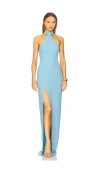 Amanda Uprichard X Revolve Queen Gown In Blue
