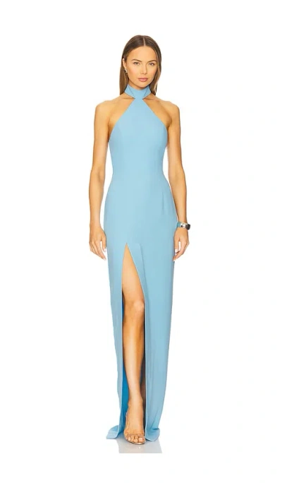Amanda Uprichard X Revolve Queen Gown In Blue