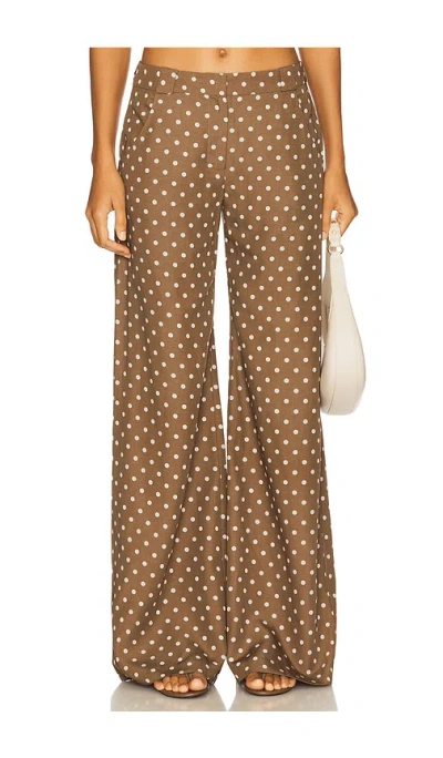 Amanda Uprichard X Revolve Saddler Pants In Brown