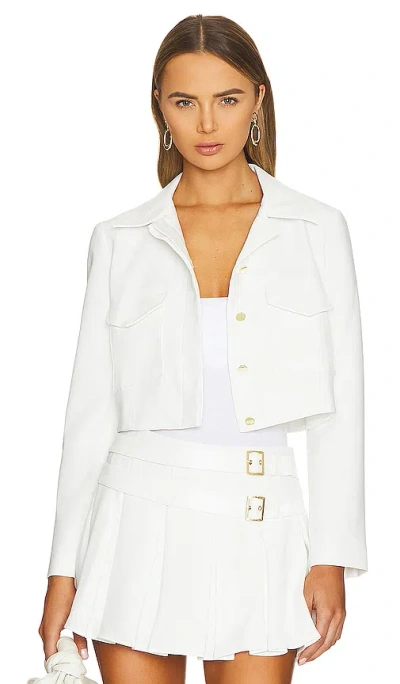 Amanda Uprichard X Revolve Sanders Jacket In Ivory