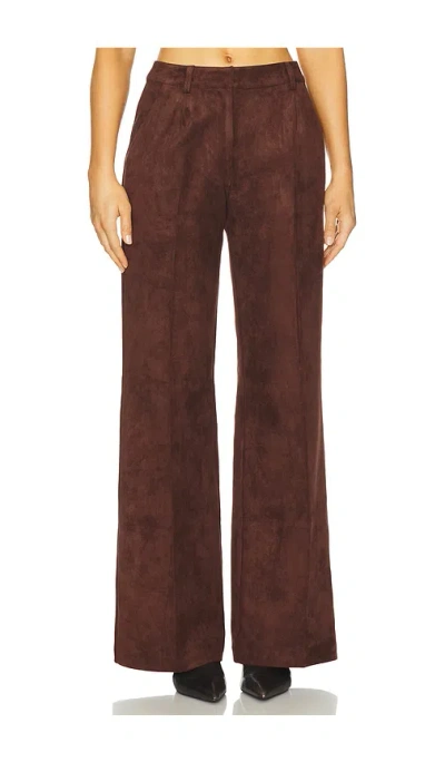 Amanda Uprichard X Revolve Slater Suede Pants In Brown