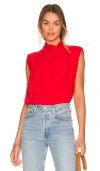 Amanda Uprichard X Revolve Sleeveless Fabienne Top In Red