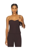 Amanda Uprichard X Revolve Soho Top In Brown
