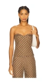 Amanda Uprichard X Revolve Soho Top In Brown