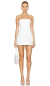 Amanda Uprichard Strapless Bethany Skort Romper In 象牙白