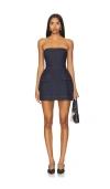 Amanda Uprichard X Revolve Strapless Bethany Romper In 靛蓝洗水