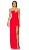 Amanda Uprichard X Revolve Strapless Puzzle Gown In Red